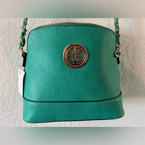 Fashion Emblem Messenger Turquoise Bag - Picture 3 of 8